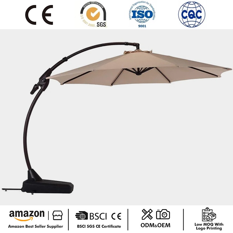 12 FT Curvy Patio Cantilever Umbrella với cơ sở