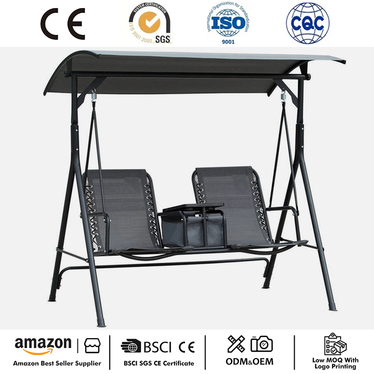 Ghế Xích Đu 2 Chỗ Với Bàn Lưu Trữ Xoay