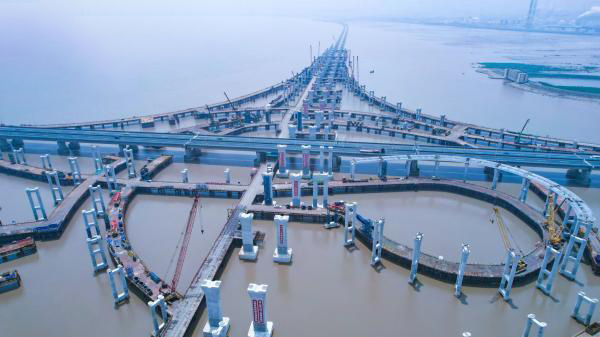 Phần móng cọc cuối cùng của nút giao binhai thuộc dự án Giai đoạn I nhiều tuyến Hangyong đã hoàn thành