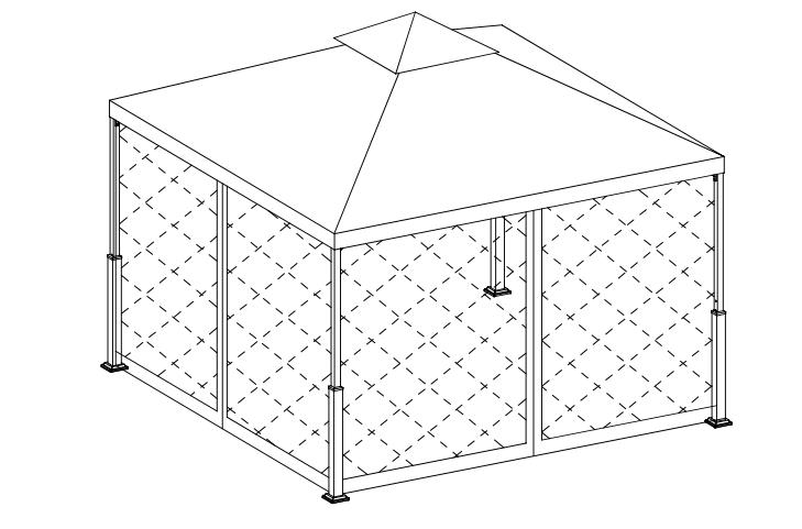 Hướng dẫn lắp đặt Gazebo trong sân vườn 10X10Ft