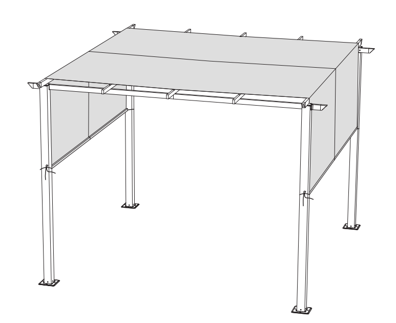 Hướng dẫn sản phẩm Pergola đỉnh phẳng 10'x10'