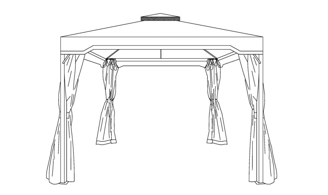 Hướng dẫn lắp đặt vọng lâu sân hiên bằng sắt 10 Ft x 10 Ft
