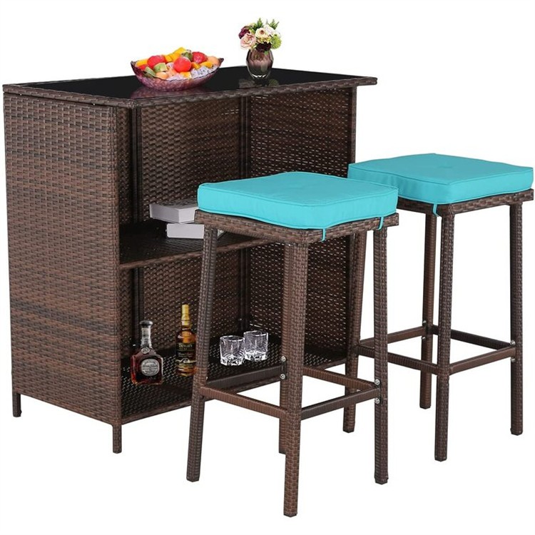 Bộ 3 thanh mây tre đan ngoài hiên