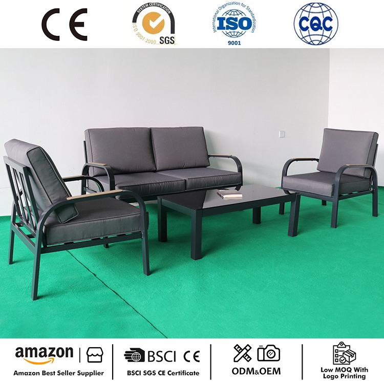 Bộ hội thoại bằng nhôm nội thất hiên 4 món