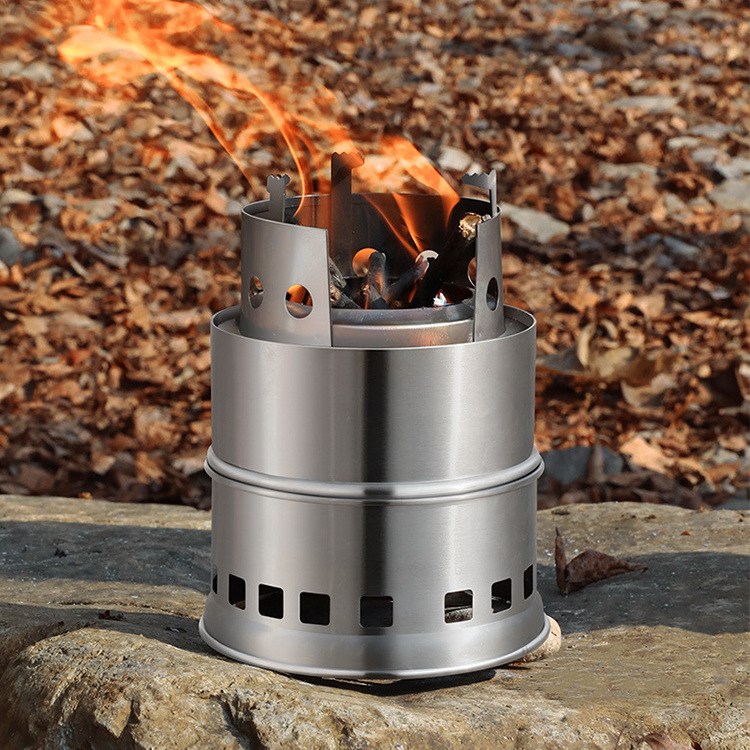 Bếp BBQ cắm trại bằng gỗ