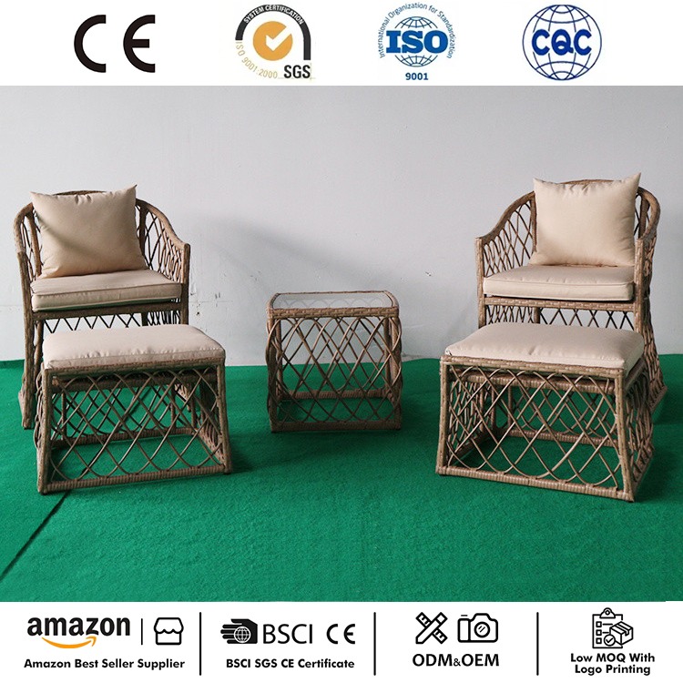 Nhóm ghế đan lát PE mới có đệm