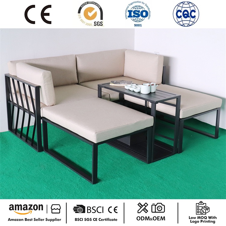 Bộ trò chuyện ngoài hiên dành cho 5 người bằng kim loại mới nhất