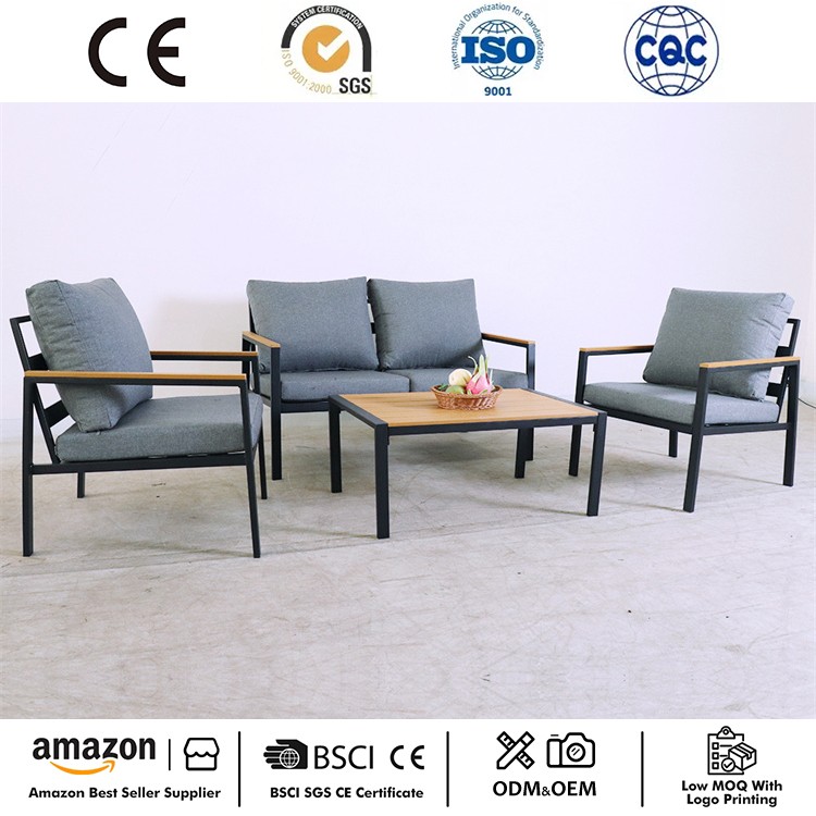 Bộ hội thoại thép 4 mảnh ngoài trời