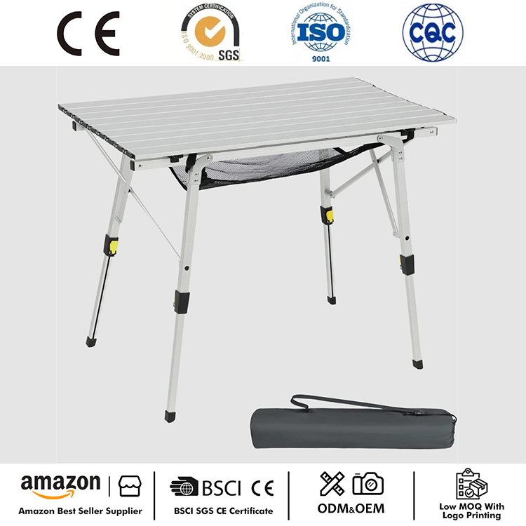Bàn cắm trại gấp nhôm di động