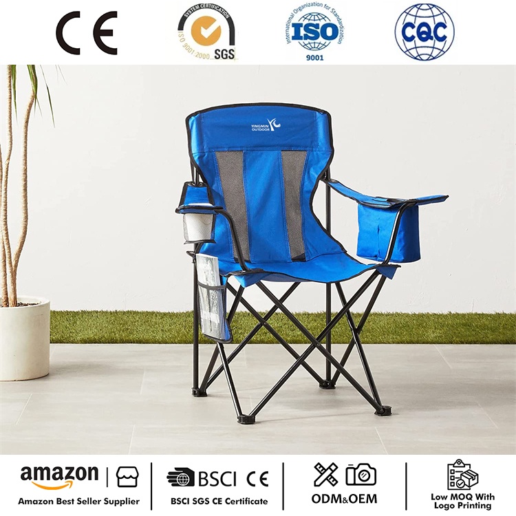 Ghế cắm trại gấp di động với máy làm mát