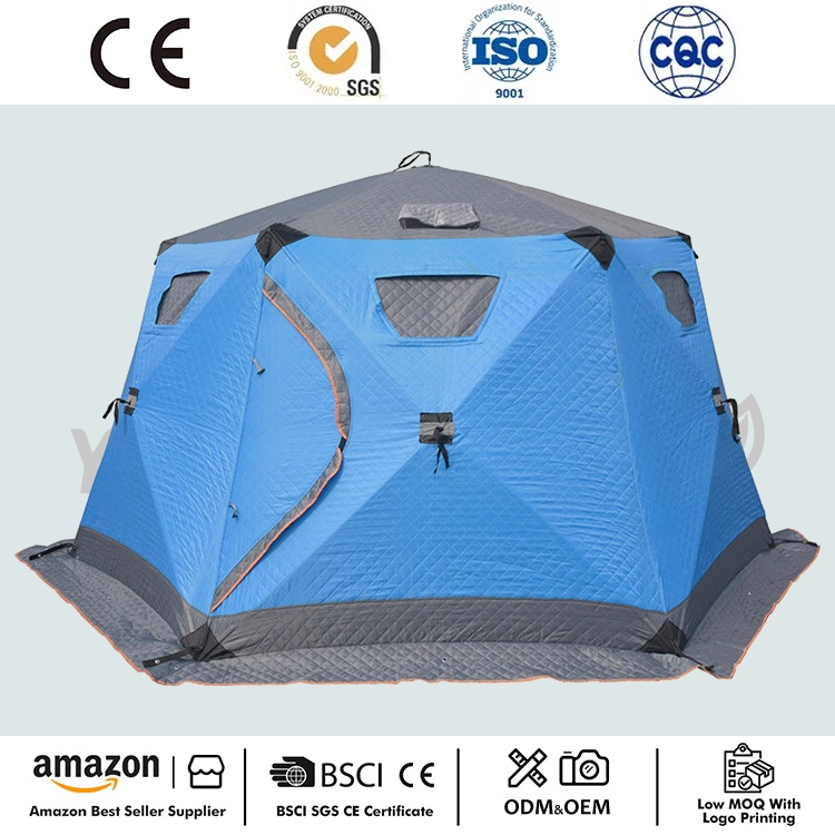 Lều câu cá trên băng mùa đông