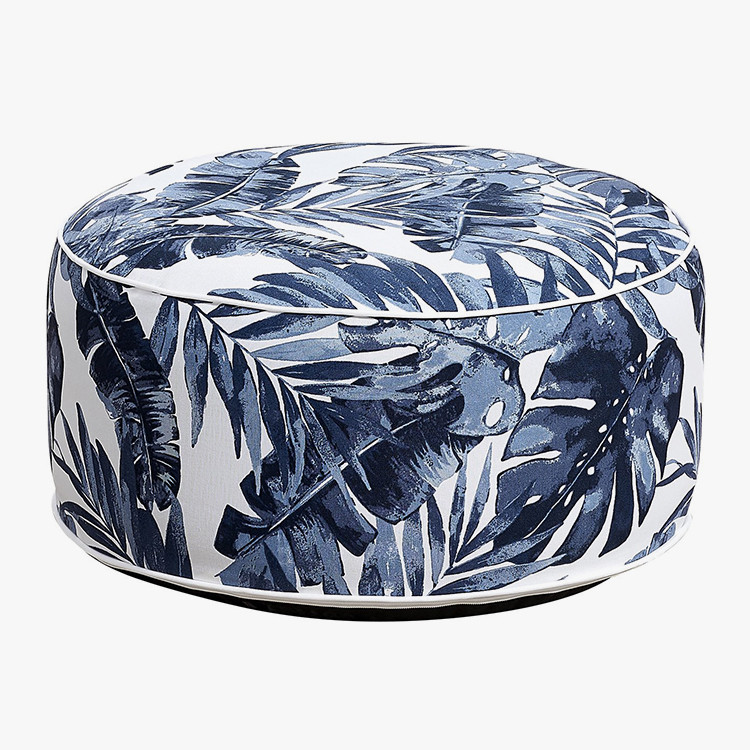 Ghế bơm hơi Ottoman Blue Leaf